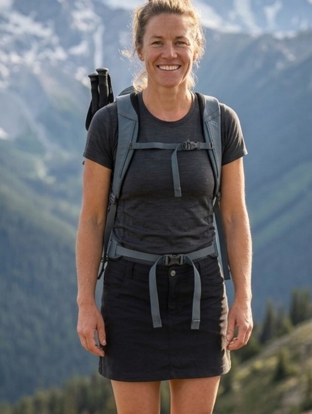 Outdoor research hiking skort dark grey size 10